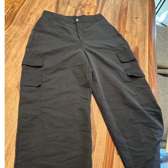 Weissman Wide Leg Cargo Pants Women's Mid Rise Black Dancewear Size SA - Picture 13 of 16